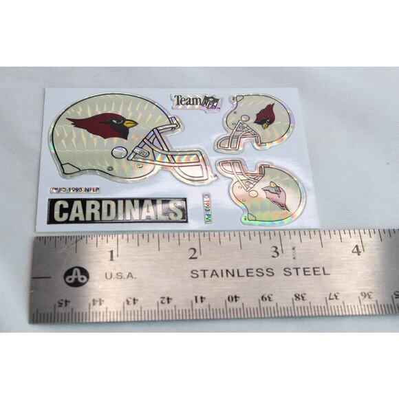 Vintage 1993 Vending Machine Team NFL Arizona Cardinals Sticker Prism - Picture 1 of 4
